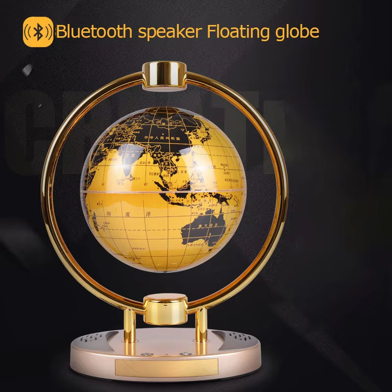 Floating Globe New and Unique Creative Bluetooth Speaker Magnetic Suspension Gift 6-Inch Luminescent Rotation Craft Decoration