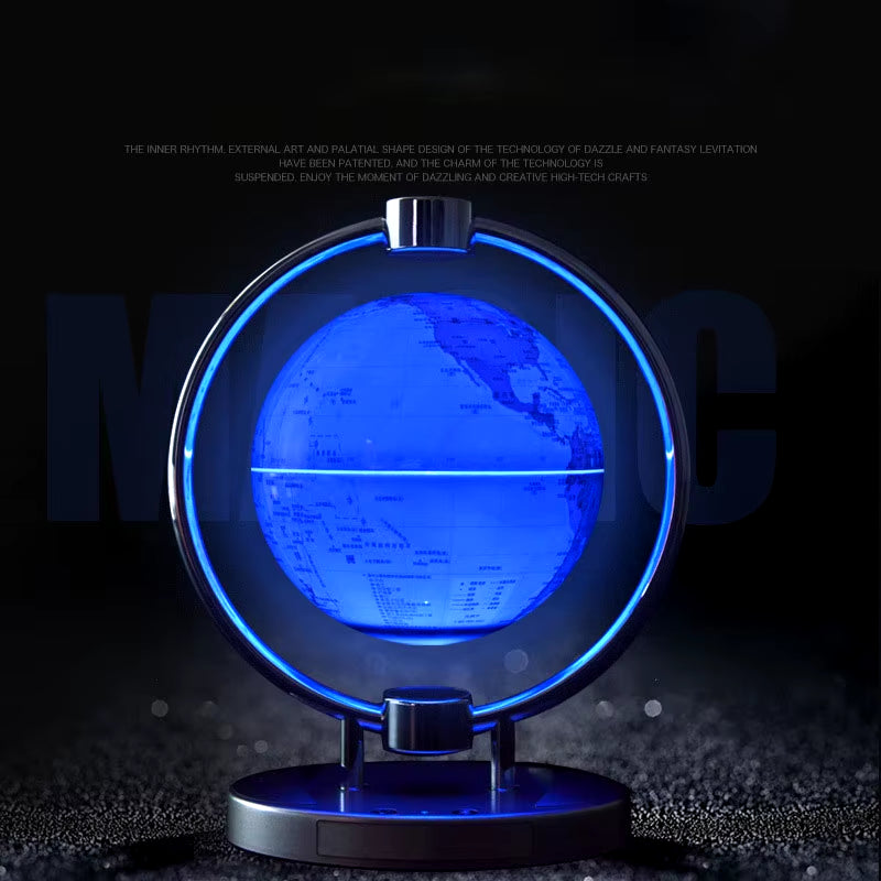 Floating Globe New and Unique Creative Bluetooth Speaker Magnetic Suspension Gift 6-Inch Luminescent Rotation Craft Decoration