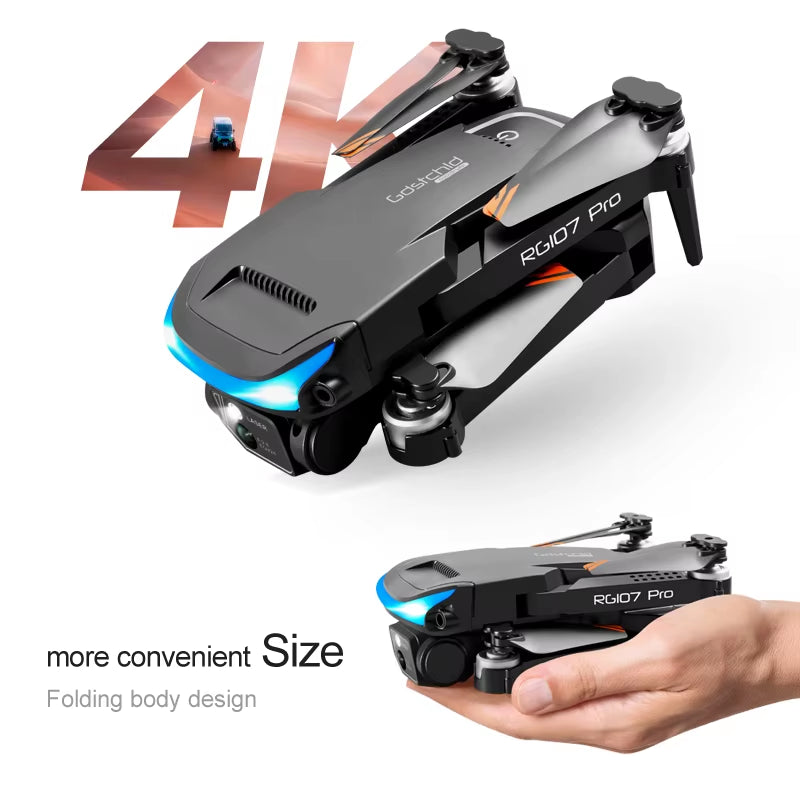 2024 HOT RG107 Pro Mini Drone 4K ESC Three-Sided Obstacle Avoidance Professional Dual HD Camera FPV Dron Foldable Quadcopter Toy