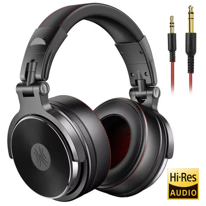 Studio Pro DJ Headphone over Ear 50Mm Drivers HIFI Wired Headset Professional Monitor DJ Headphones with Mic for Phone