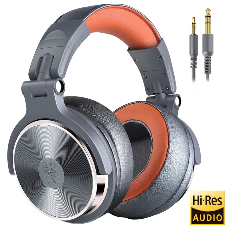 Studio Pro DJ Headphone over Ear 50Mm Drivers HIFI Wired Headset Professional Monitor DJ Headphones with Mic for Phone