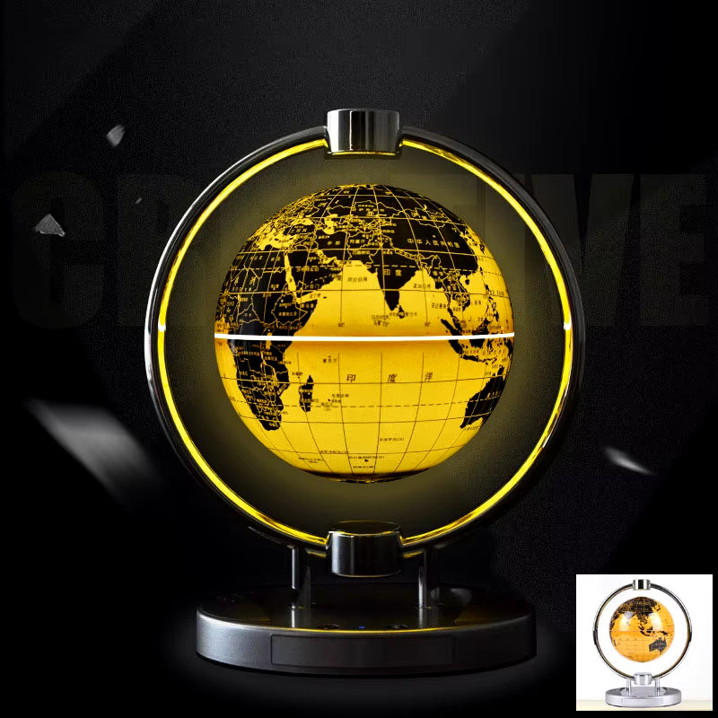 Floating Globe New and Unique Creative Bluetooth Speaker Magnetic Suspension Gift 6-Inch Luminescent Rotation Craft Decoration