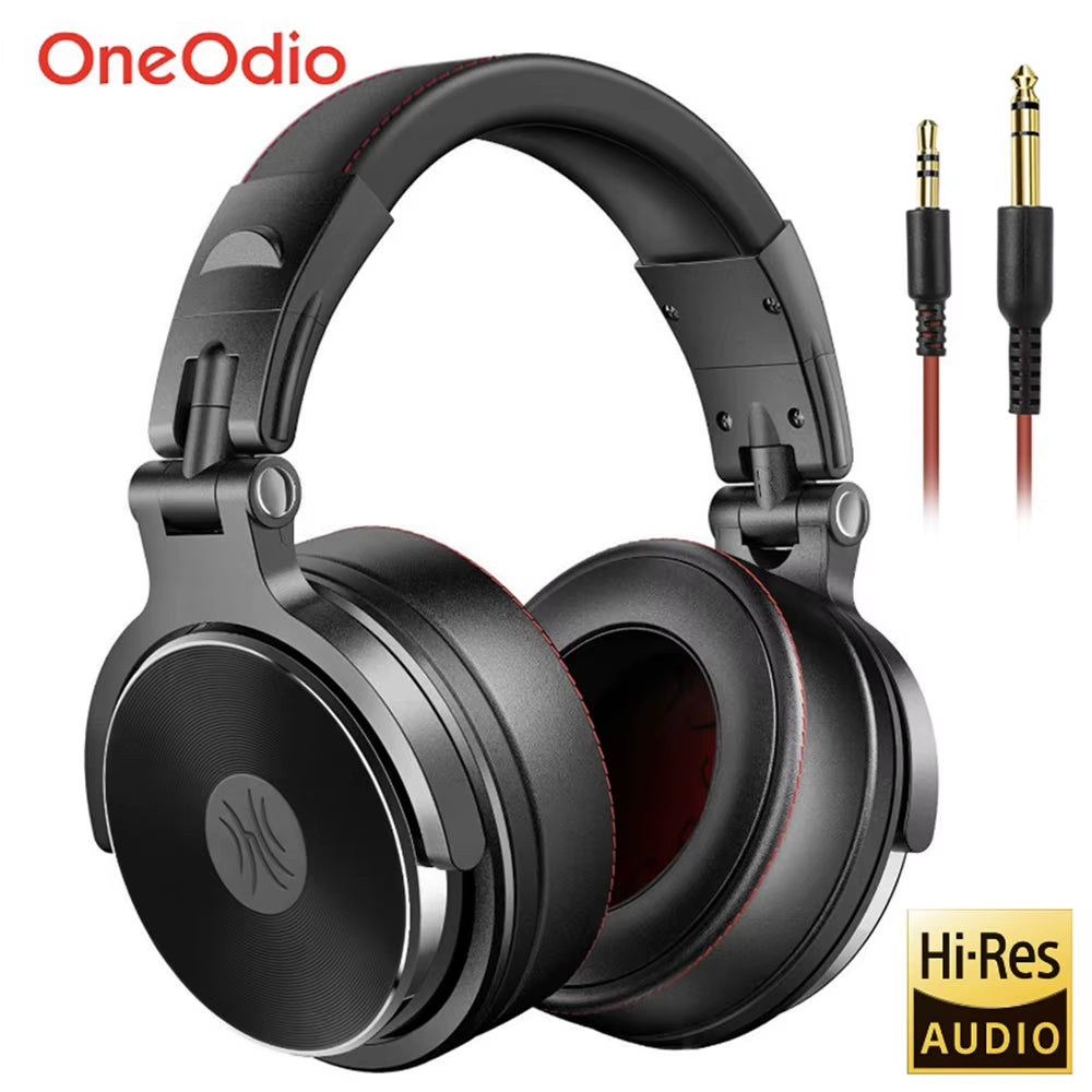 Studio Pro DJ Headphone over Ear 50Mm Drivers HIFI Wired Headset Professional Monitor DJ Headphones with Mic for Phone