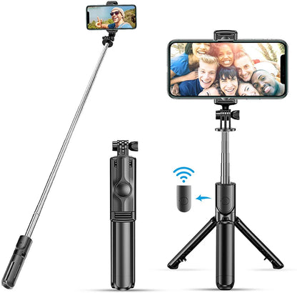 Selfie Stick Tripod Extendable Wireless Bluetooth Remote Portable Smartphone Tripod Stand Mount for IOS Android Phone